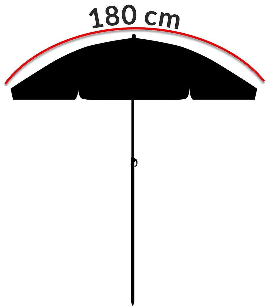 Umbrela soare rotunda Functie de inclinare Bej 200 cm