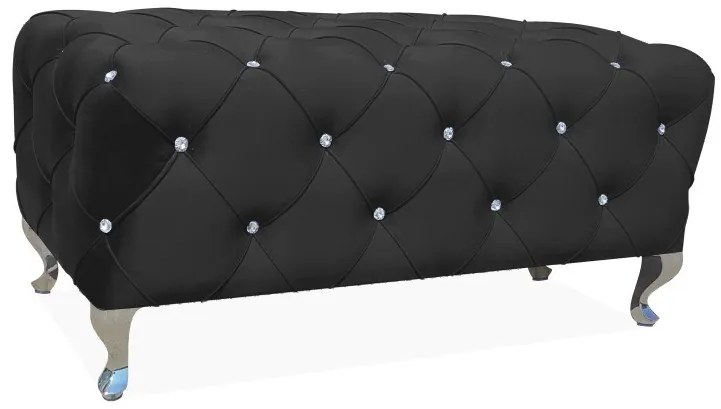 Taburet Hestia velvet negru Blu19