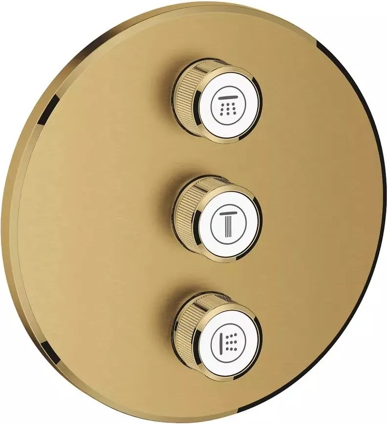 Baterie dus incastrata Grohe Grohtherm SmartControl auriu periat Cool Sunrise pentru 3 iesiri