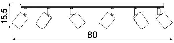 Spot TULON 6xGU10/8W/230V alb