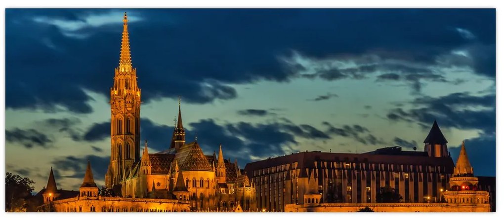 Tablou cu construcție iluminată (120x50 cm)