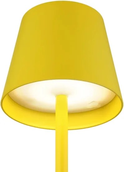 Globo 58488Y-LED Lampă de masă VANNIE, cu dimmer, tactilă, reîncărcabilă, pentru exterior, 3W/5V IP54 1800mAh, galbenă