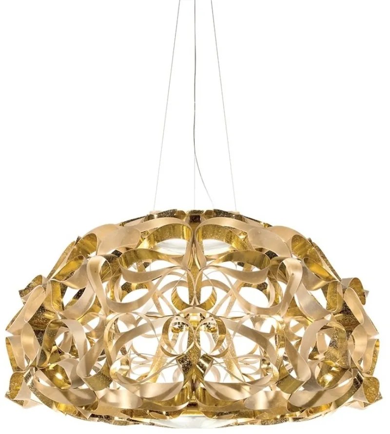 Lustra suspendata design Art Deco realizata manual Quantica 120cm