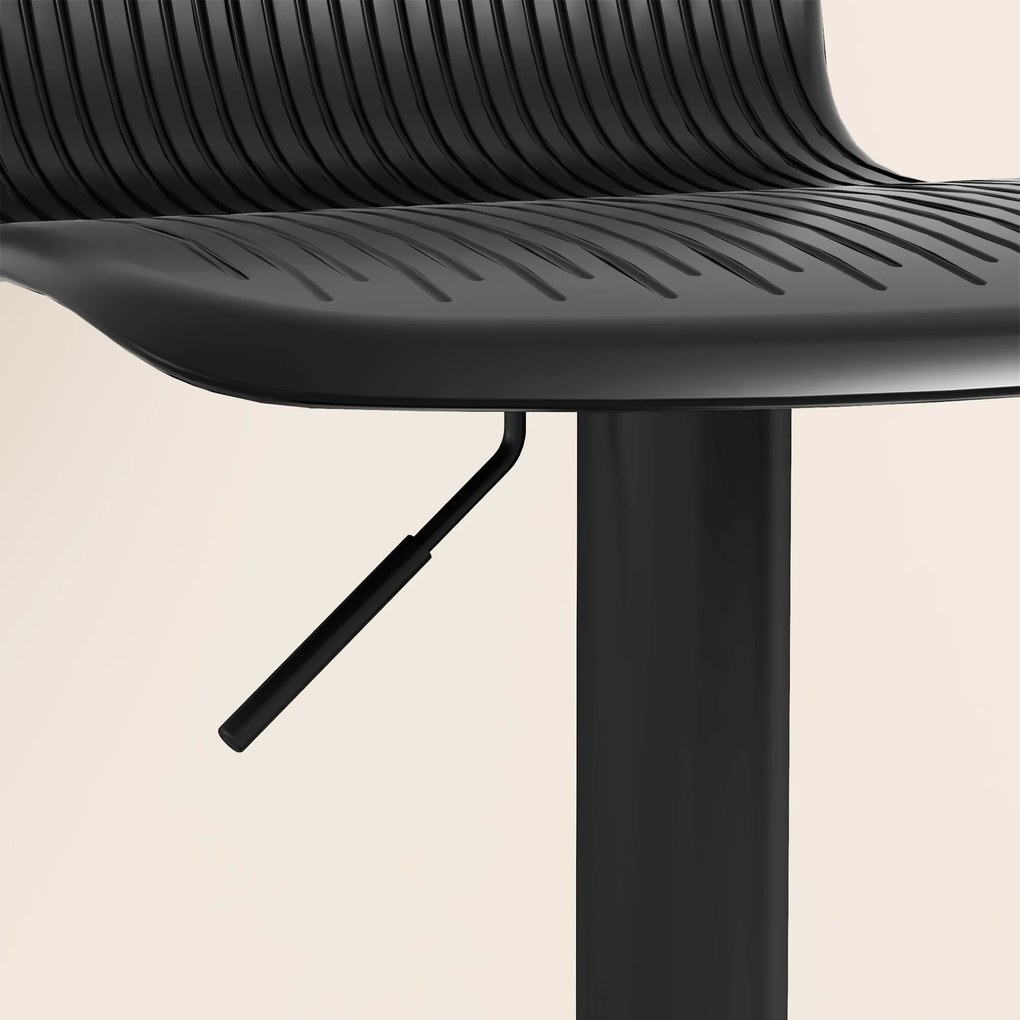 HOMCOM Set 2 Scaune de Bar cu Spătar Ergonomic, 38,5x40x76,5-97,5 cm, Alb | Aosom Romania