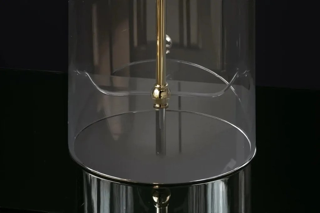 Veioza, Lampa de masa, Sticla, Abajur Auriu, CLASSICO 55cm