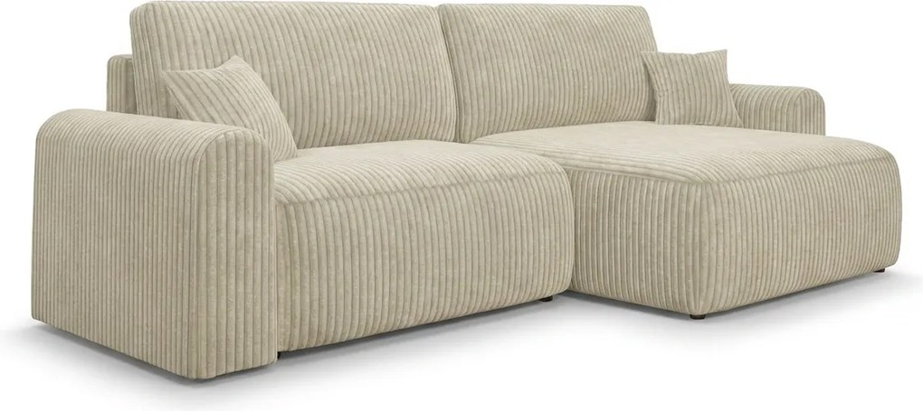 Canapea extensibila coltar reversibil NORDEN TILIA 250x140 cm, crem