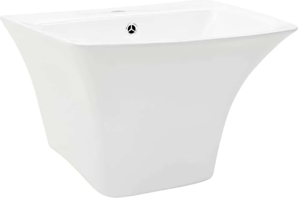 vidaXL Chiuvetă Alb 53 x 44 x 37 cm Ceramică Smălțuită
