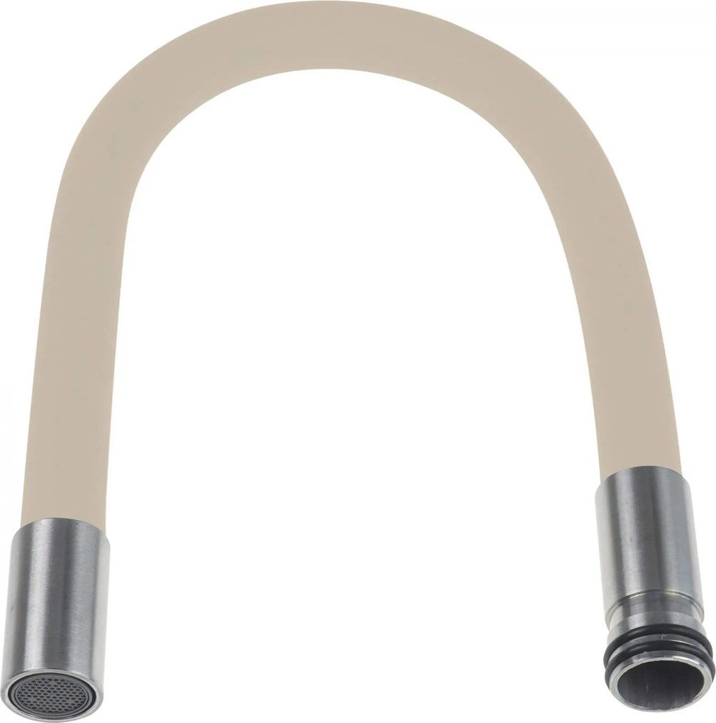 Pipa flexibila pentru baterie bucatarie, bej inox, Deante Luno