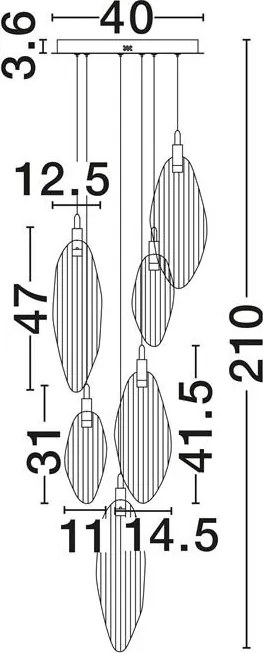Lustra LED suspendata design decorativ SERIQ D-40cm