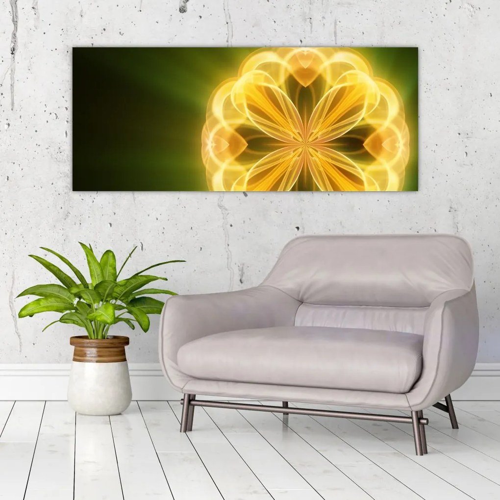 Tablou cu floare galbenă (120x50 cm)
