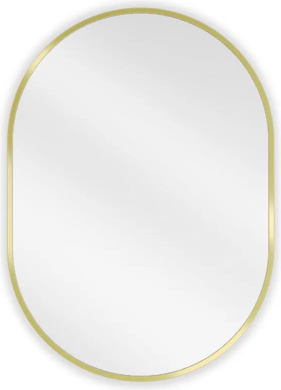 Mexen Loft oglindă pentru baie ovală 70 x 50 cm, cadru auriu - 9851-070-050-000-50