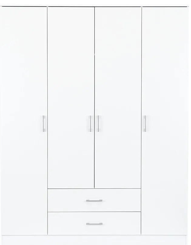 Dulap Miami 160x205 cm alb-alb