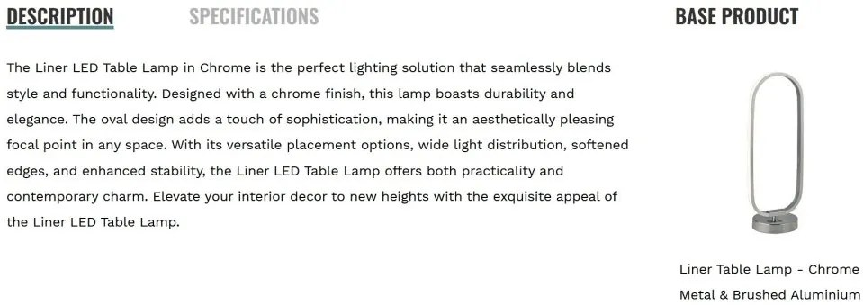 Veioza/Lampa LED de masa design minimalist Liner