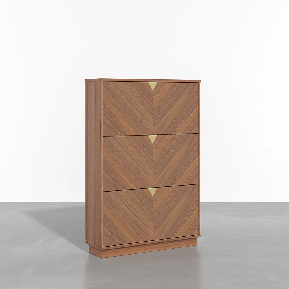 Dulap pentru încălțăminte - culoare: nuc stil mid-century conține 20 de perechi DEPRIMO 43144 by Deprimo