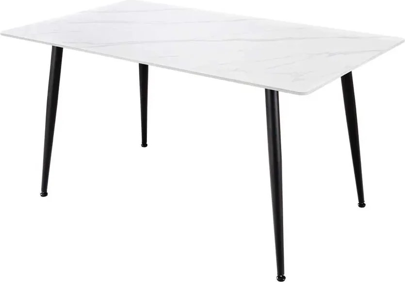 Masa dining cu blat ceramic Milano Alb 120x80cm
