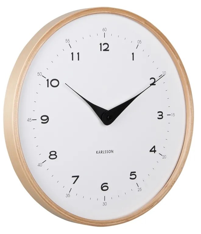 Karlsson 5995WH ceas de perete design alb, dia. 30cm