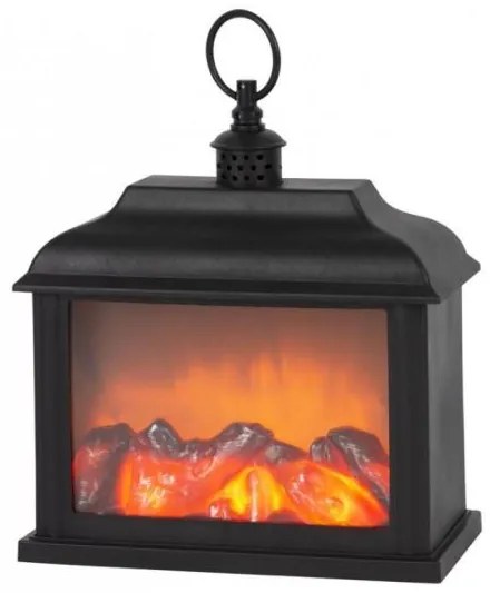Decoratiune iarna, model semineu, LED SMD, cu temporizator, 3xAA, 21x10x27 cm