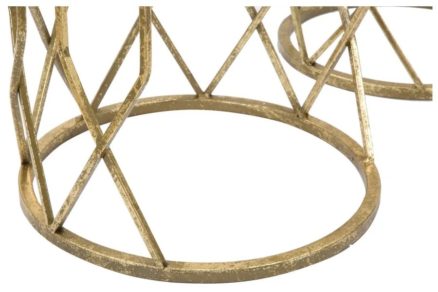 Măsuțe auxiliare rotunde cu blat din sticlă 3 buc. ø 32 cm Tunisi – Mauro Ferretti