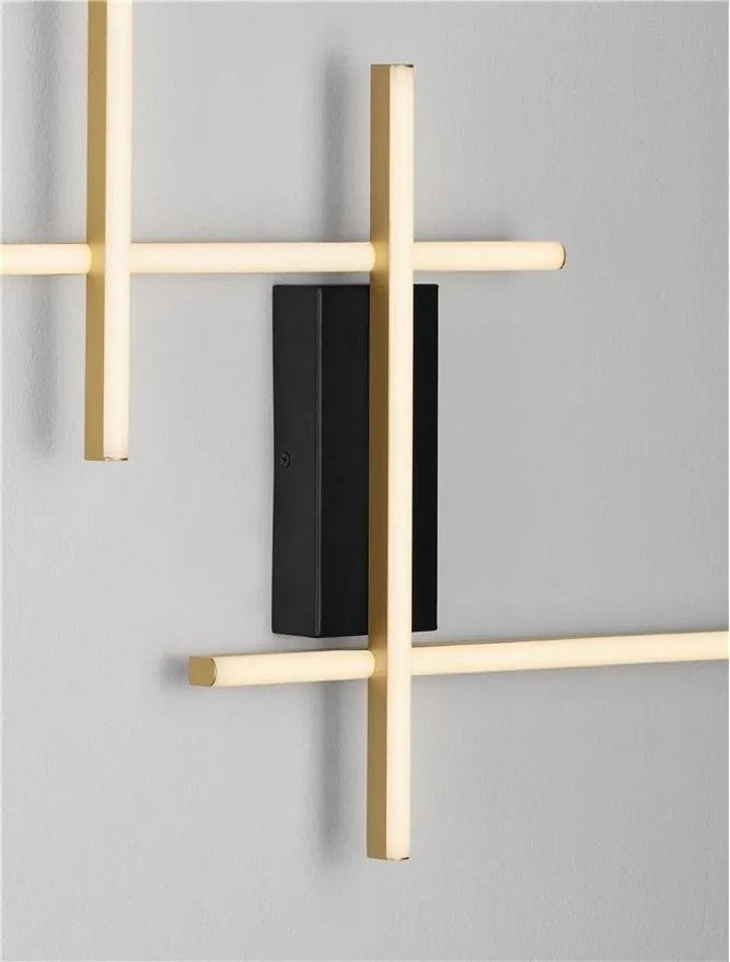 Aplica de perete LED design modern APECHO negru, auriu