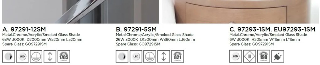 Lampa de masa LED design modern Cyclone EU97293-1SM SRT