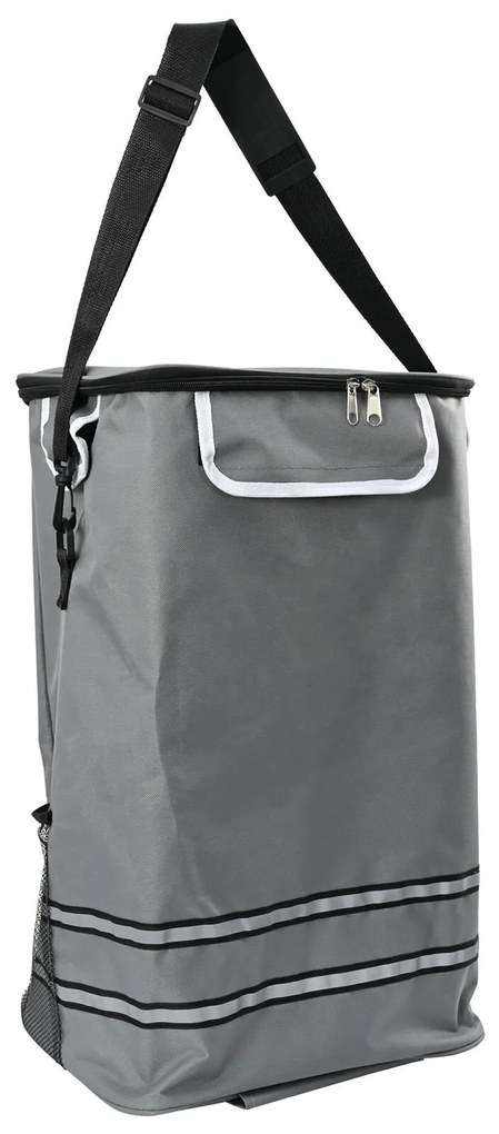 vidaXL Carucior de cumpărături Gri 47 x 39 x 100.5 cm Tafeta Oxford