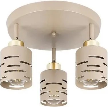 Corp de iluminat tip spot ELEN 3xE27/35W/230V bej/auriu