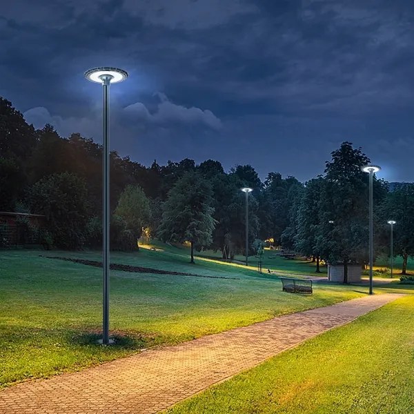 Brilagi - Stâlp metalic pentru iluminat exterior, 4 m, diametru 58 mm, antracit