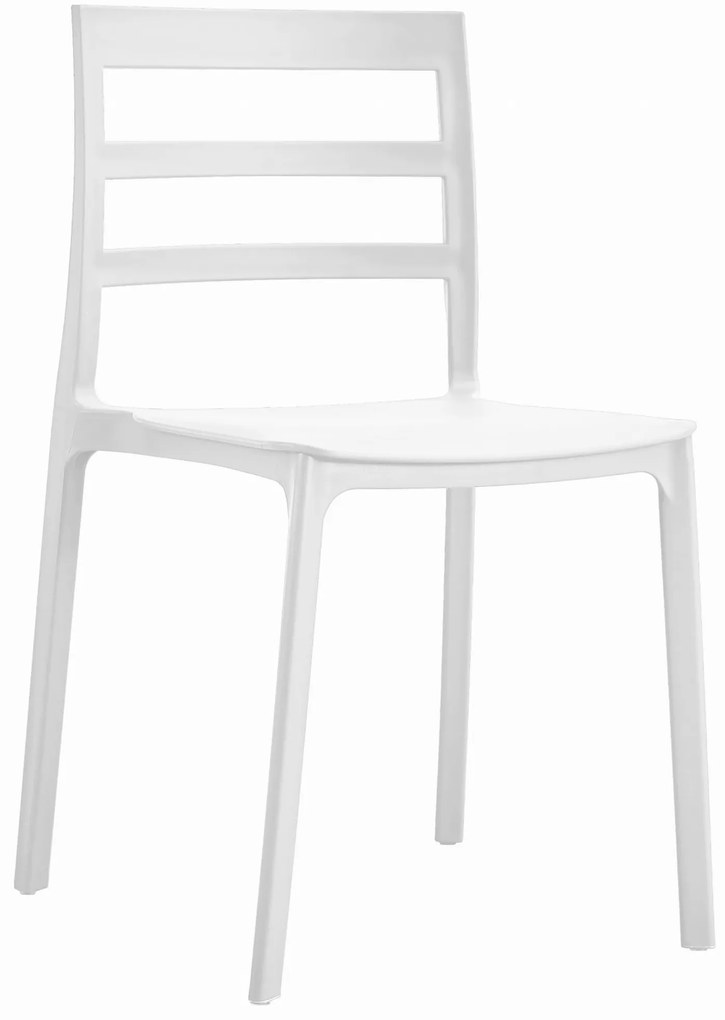 Scaun din plastic alb ELBA