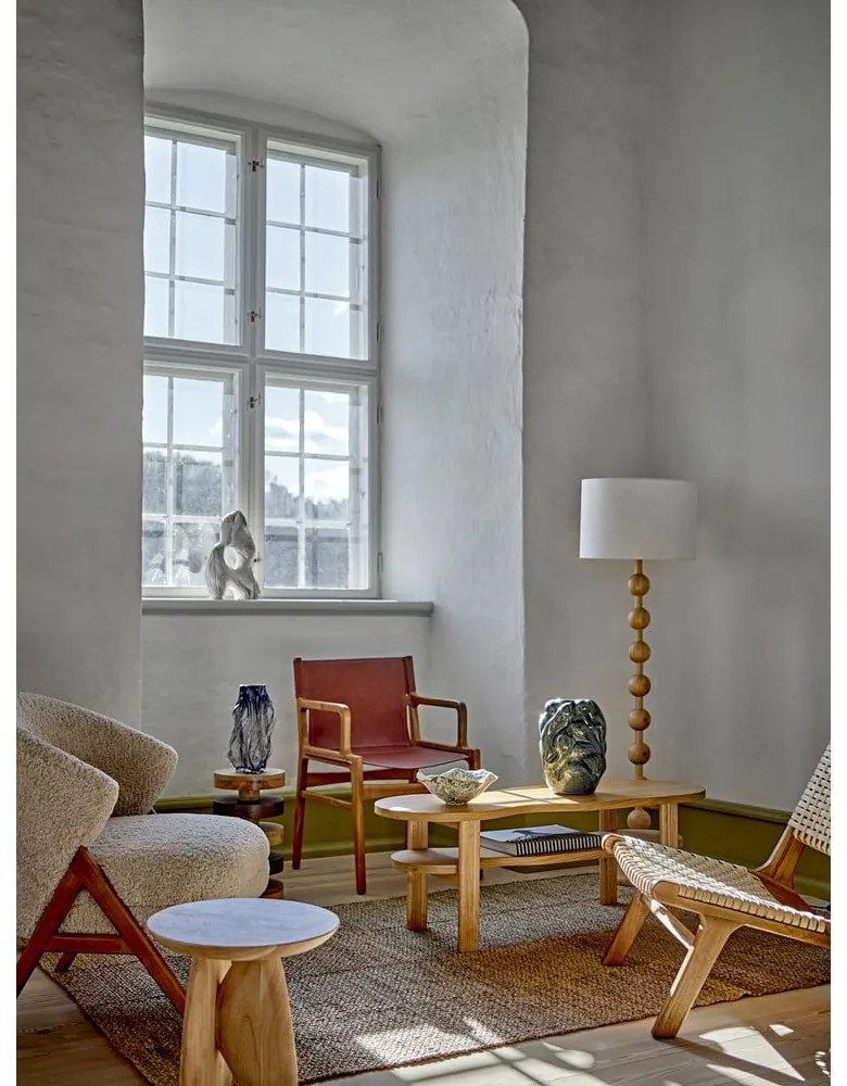 Lampadar în culoare naturală cu abajur textil (înălțime 154,5 cm) Giacoma – Bloomingville