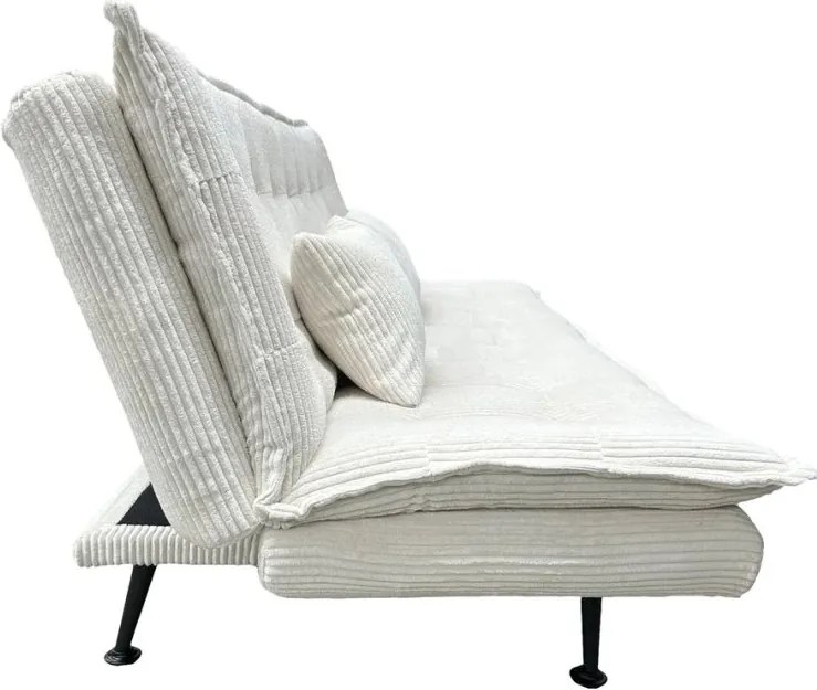 Canapea extensibila, Catifea Raiata Bej JAZZ 195cm