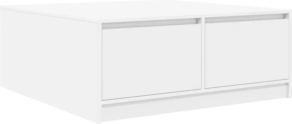 vidaXL Masuta de cafea cu sertare alb 100x100x40 cm