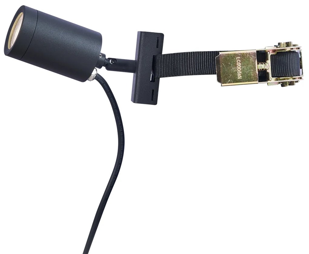 Spot exterior negru pentru copac GU10 50mm rotativ și înclinabil IP65 - Solo