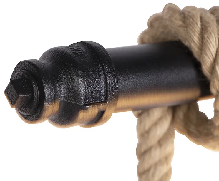 Lampă suspendată industrială neagră 6 lumini - Plural