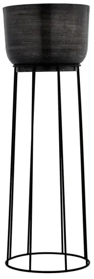 SET 3x ghiveci de flori metalic Eglo 428096 OKAYAMA negru