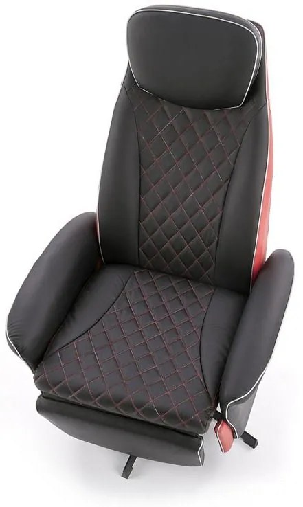 Fotoliu de birou Caitlyn (Negru + roșu). Promo -6%. 1048590