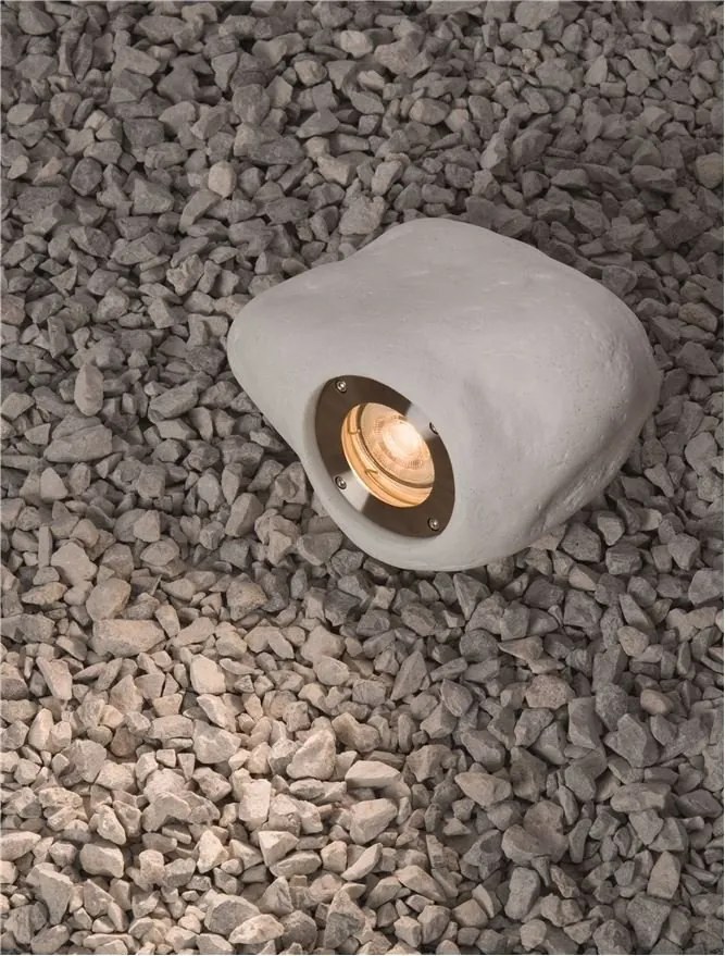 Iluminat exterior ambiental, spot din ciment IP65 SOFT alb