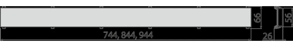 Capac cu doua fete pentru rigola dus din otel inoxidabil 950 mm Alcadrain DOUBLE-950M 950 mm