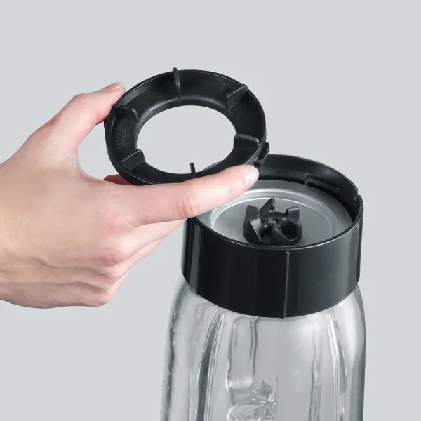 Severin SM 3737 - Blender de masă, 1 l, 500 W/230 V, inox/negru