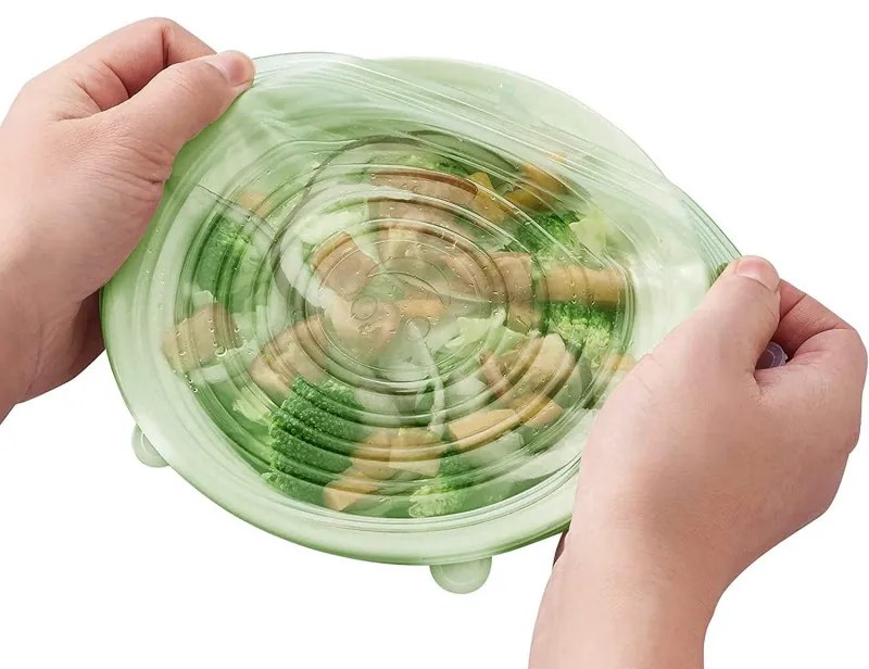 Set de capace din silicon Beper C102COC101, 6,5-20,5 cm, temperatură de la -20 la +230 °C, fără BPA, multicolor