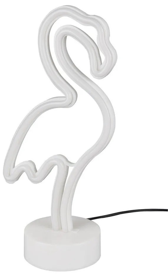 Veioză albă LED (înălțime 29 cm) Flamingo – Trio
