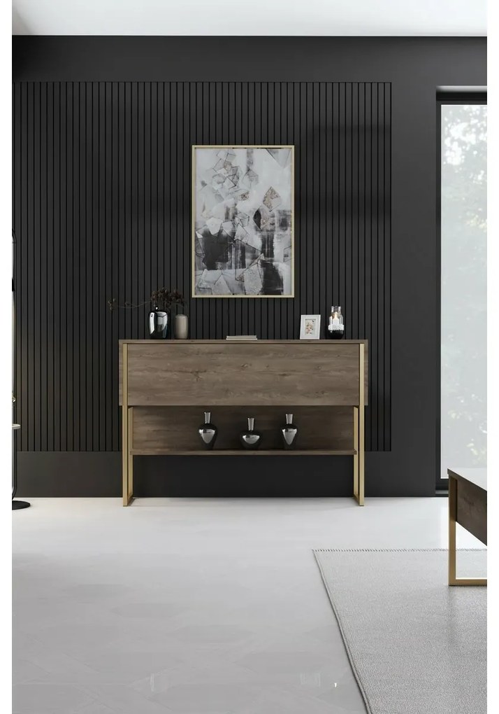 Comodă Luxe Walnut and Gold