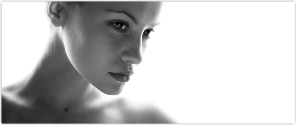 Tablou - Portretul femeii, alb- negru (120x50 cm)