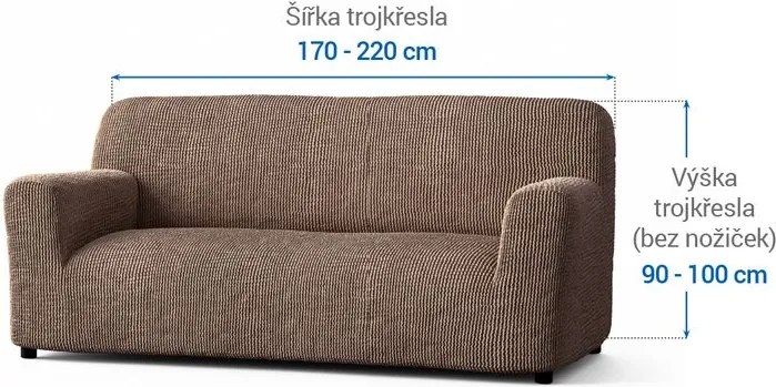 Gaico Huse bielastice COSTINA alunei fotoliu triplu (l. 170 - 220 cm)