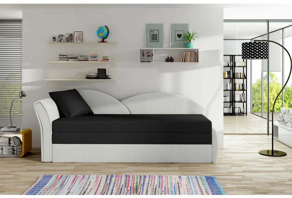 Canapea extensibila cu spatiu pentru depozitare, 218 x 80 x 77 cm, Aga L, Eltap (Culoare: Gri inchis, Verde inchis)