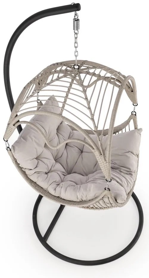 Scaun suspendat Rasmus, gri/negru