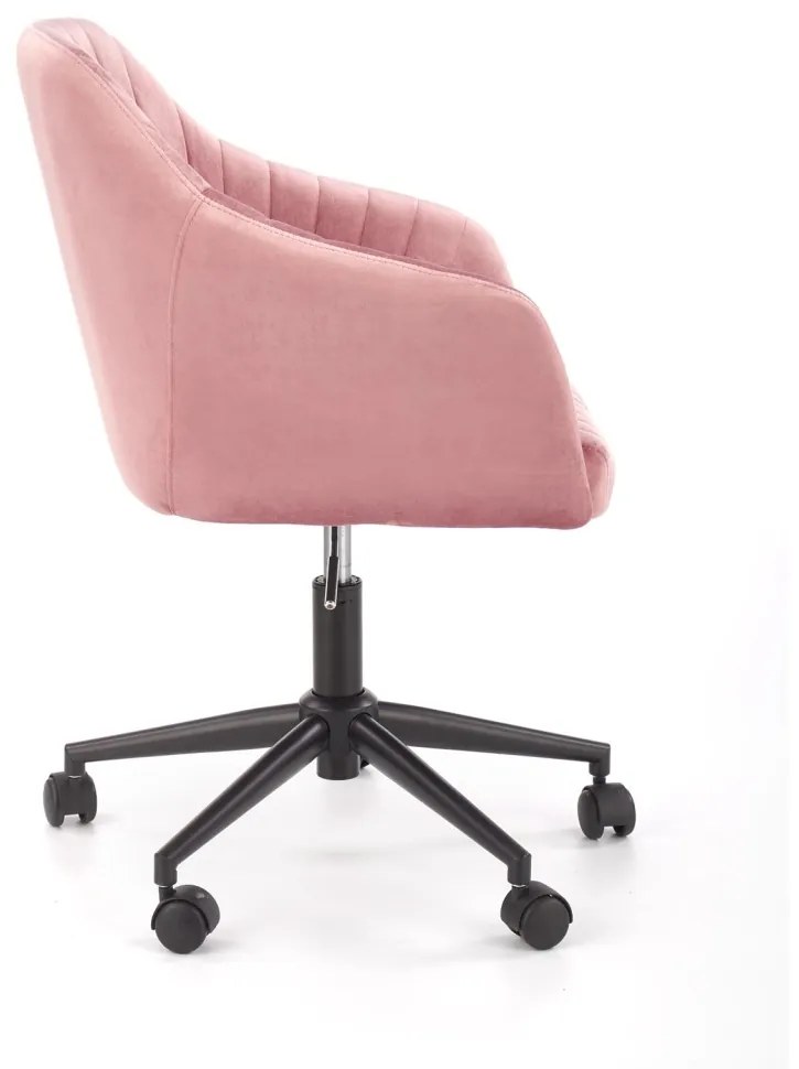 Scaun de birou Fresco velvet roz H91 cm
