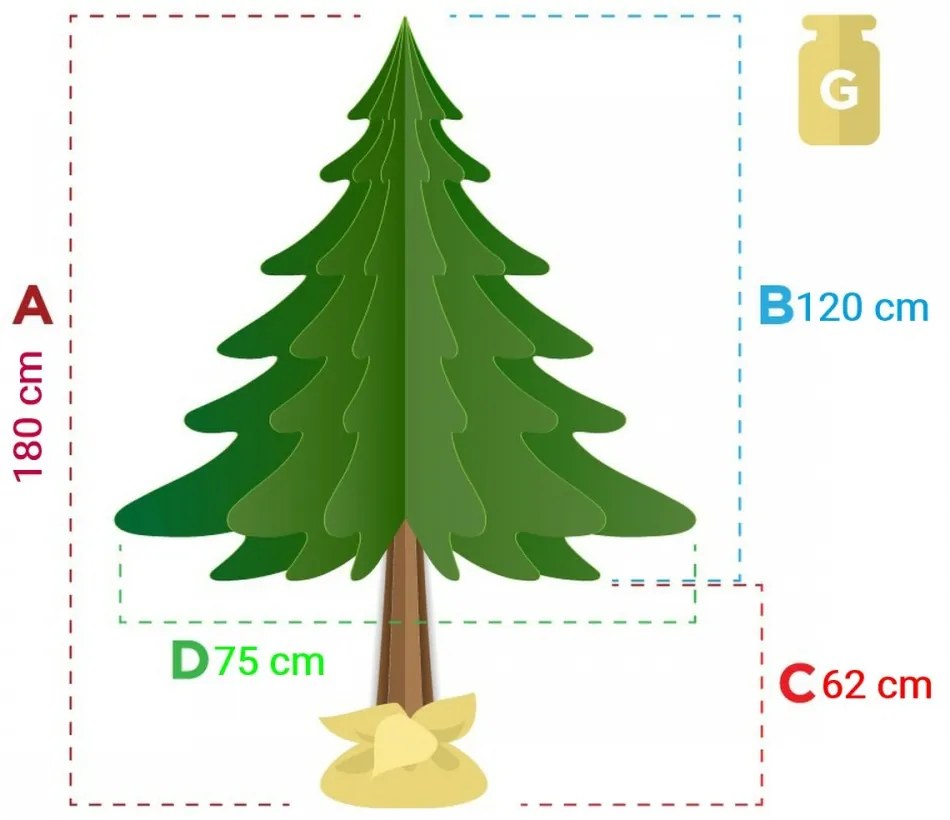 Diamento brad artificial 180 cm