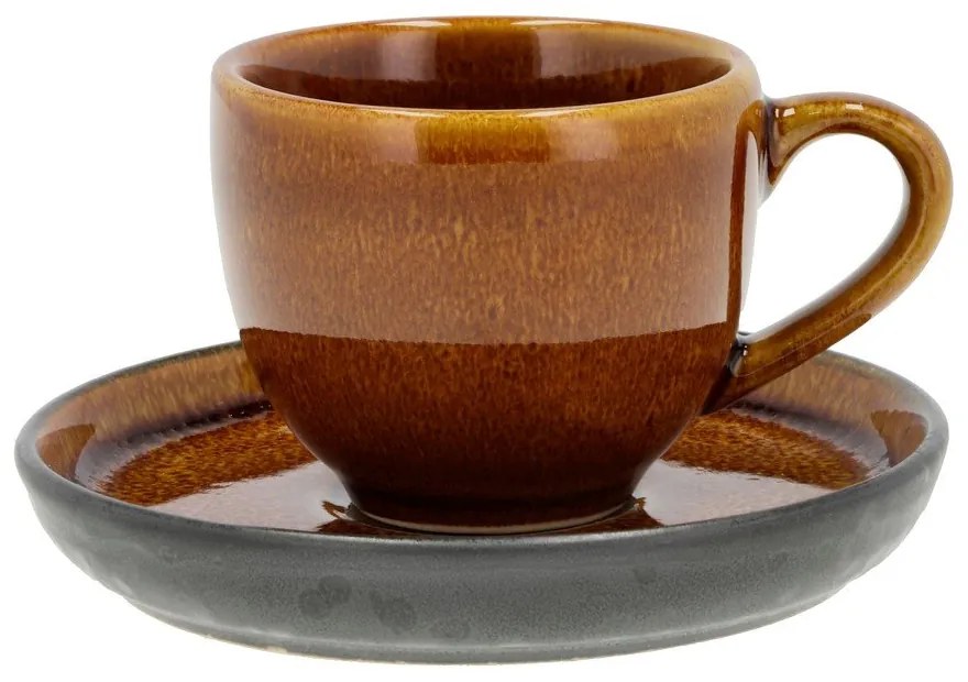Ceașcă chihlimbar pentru espresso din ceramică 70 ml Gastro Black/Amber – Bitz