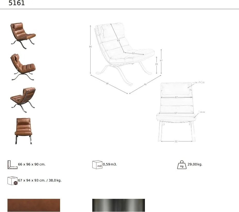 Fotoliu design LUX Dark Brown Leather