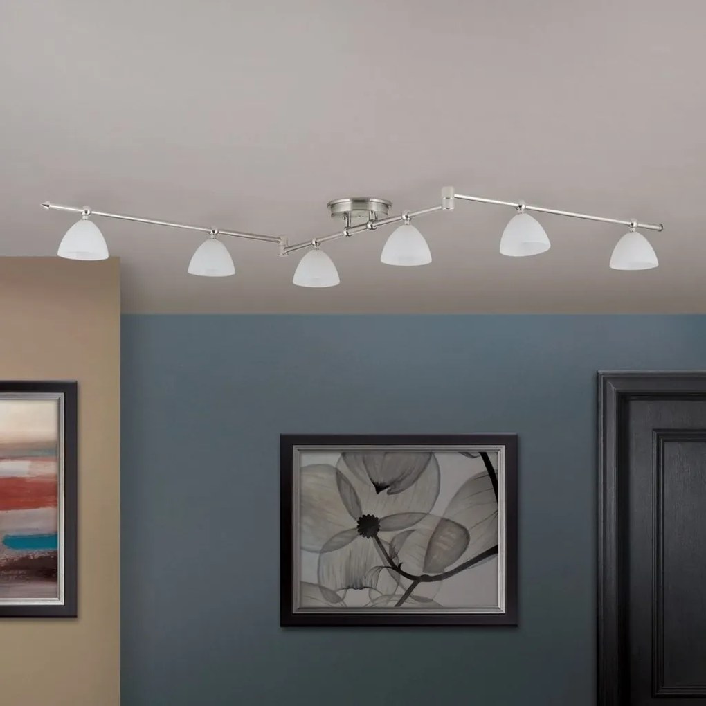Plafoniera design modern OPALDESIGN 6L, satin